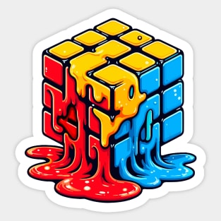 Melting Rubiks Cube Sticker